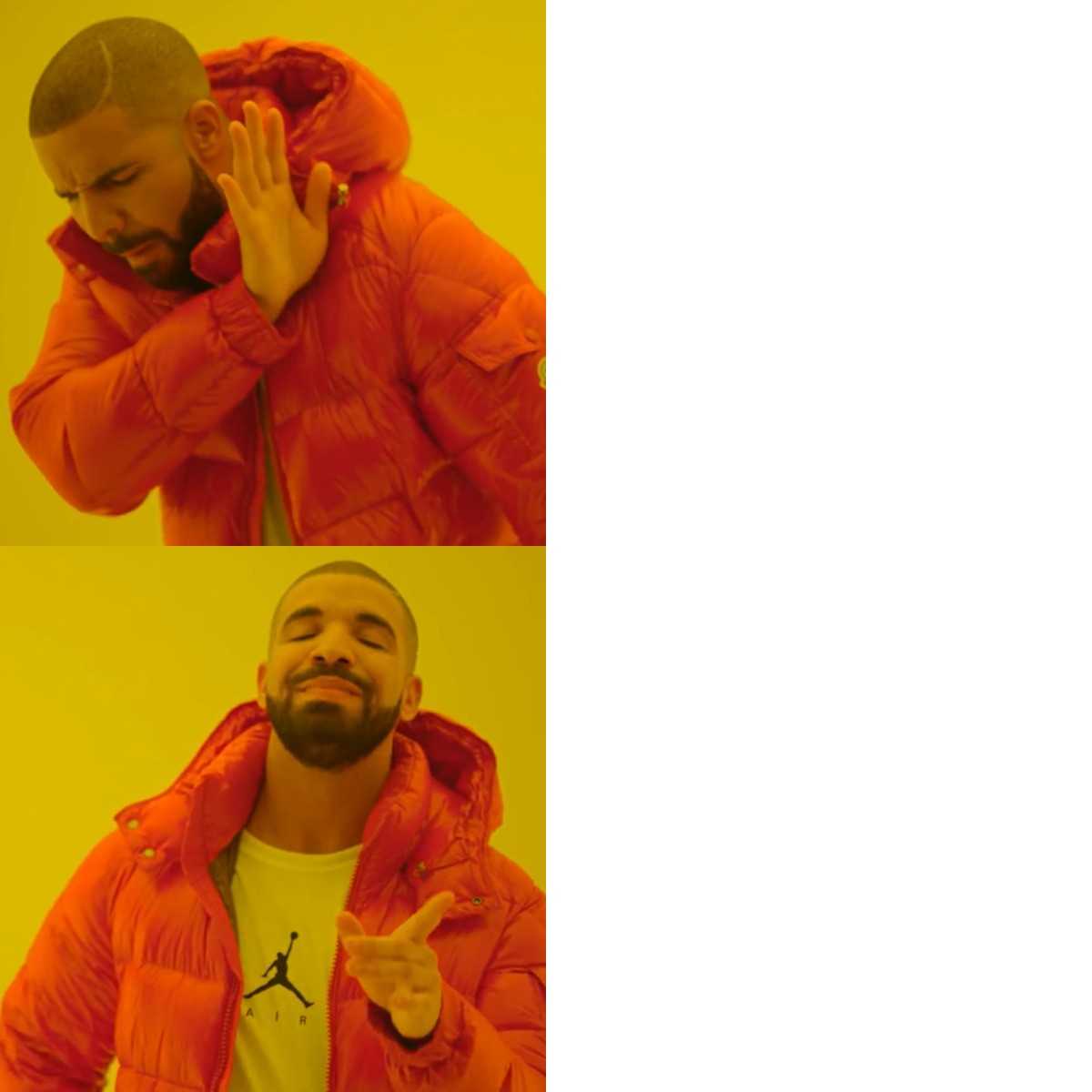 Drake Hotline Bling meme about Simply Earth