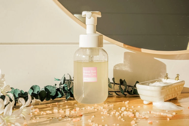 Helping Hands Foaming Soap in a pump bottle